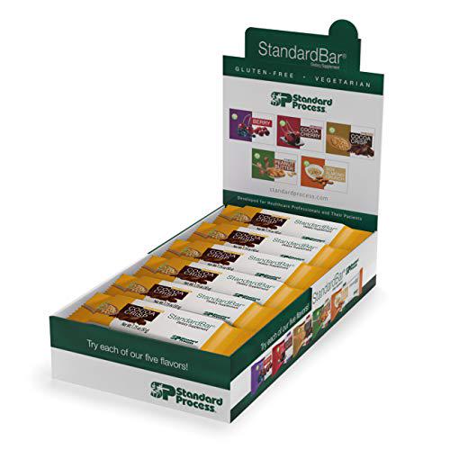 Standard Process StandardBar - Gluten-Free Protein Bar with Whole Food Formula of Calcium, Potassium, and More - Vegetarian - 18 Bar Pack - Cocoa Crisp