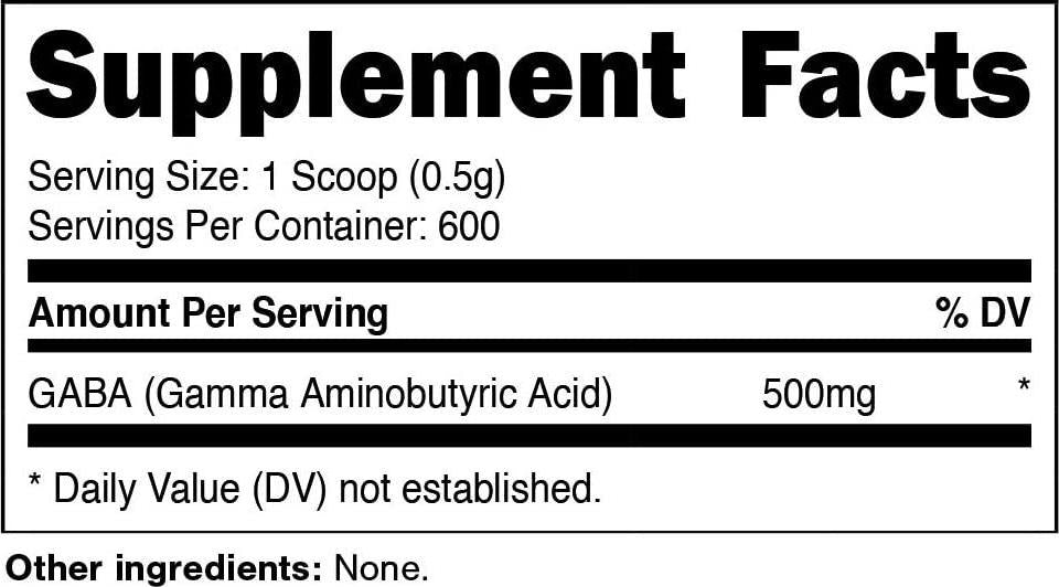 Staunch Labs GABA Powder 300 GMS - Non GMO, Gluten Free