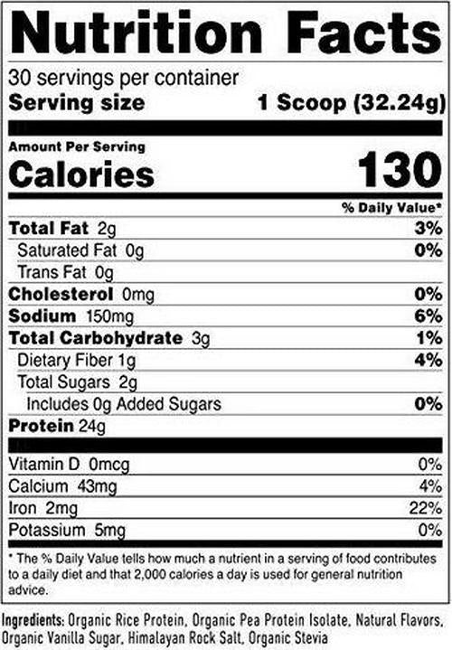 Staunch Vegan Protein (2 lbs) Vanilla - 30 Servings