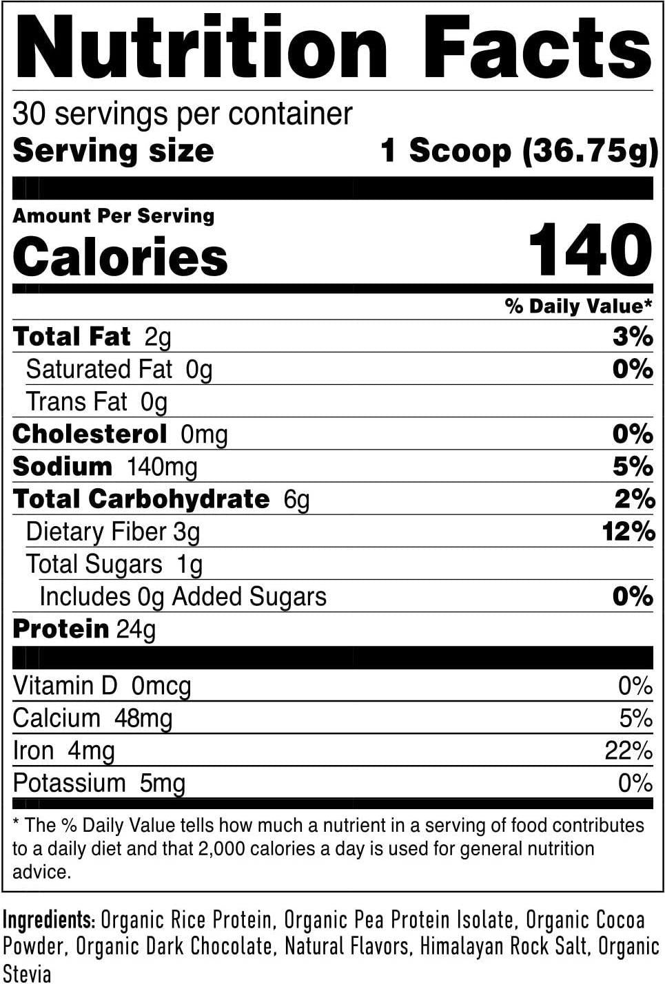 Staunch Vegan Protein (2lbs) Chocolate - 30 Servings