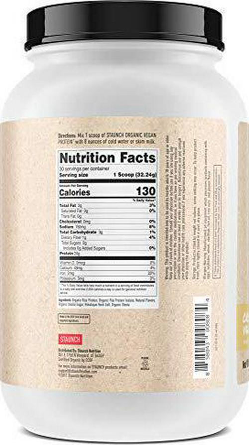 Staunch Vegan Protein (2 lbs) Vanilla - 30 Servings