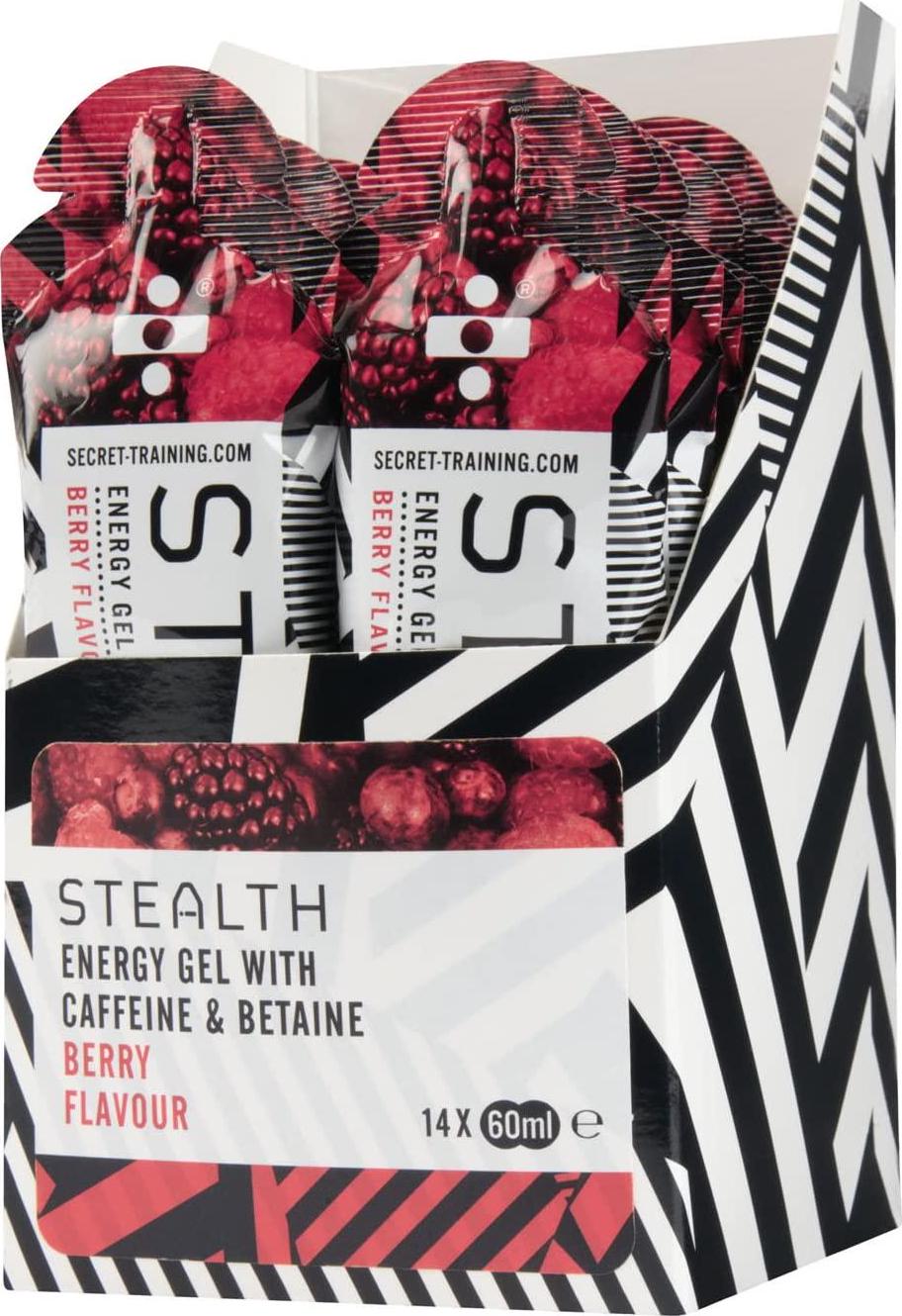 Stealth 60 ml Caffeine and Betaine Berry Energy Gel - Pack of 14 Tubes