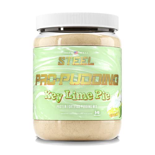 Steel PRO-Pudding | Casein Based Protein Pudding Powder Mix | Key Lime Pie | Great for Anabolic Environment Management for Muscle Growth | Low Carb | 14 Servings ( 1.11 Lbs )