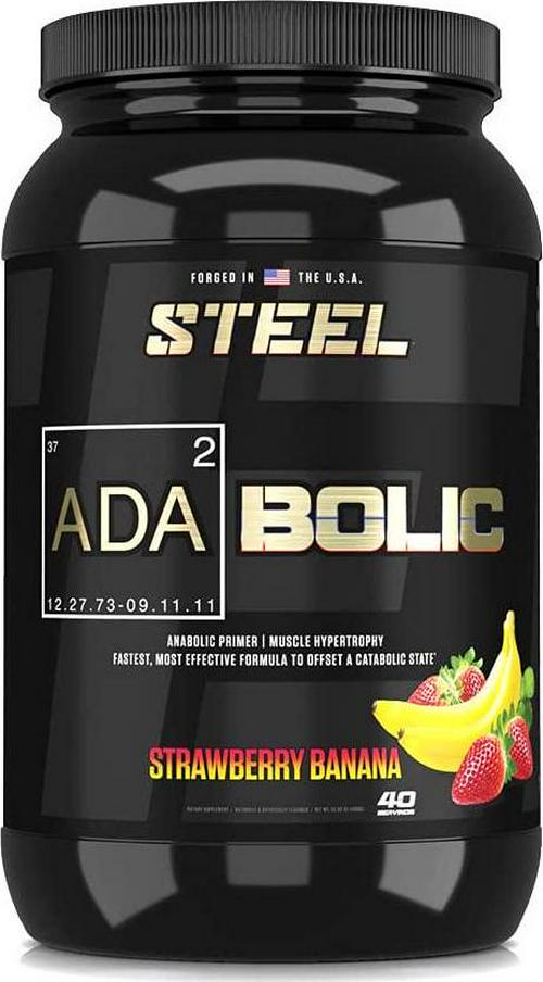 Steel Supplements ADABolic Pre Workout | Muscle Builder for Men and Women | Strawberry Banana | Post Workout Recovery Drink | Restores Muscle Glycogen for Natural Growth | 40 Servings, 3.75lbs