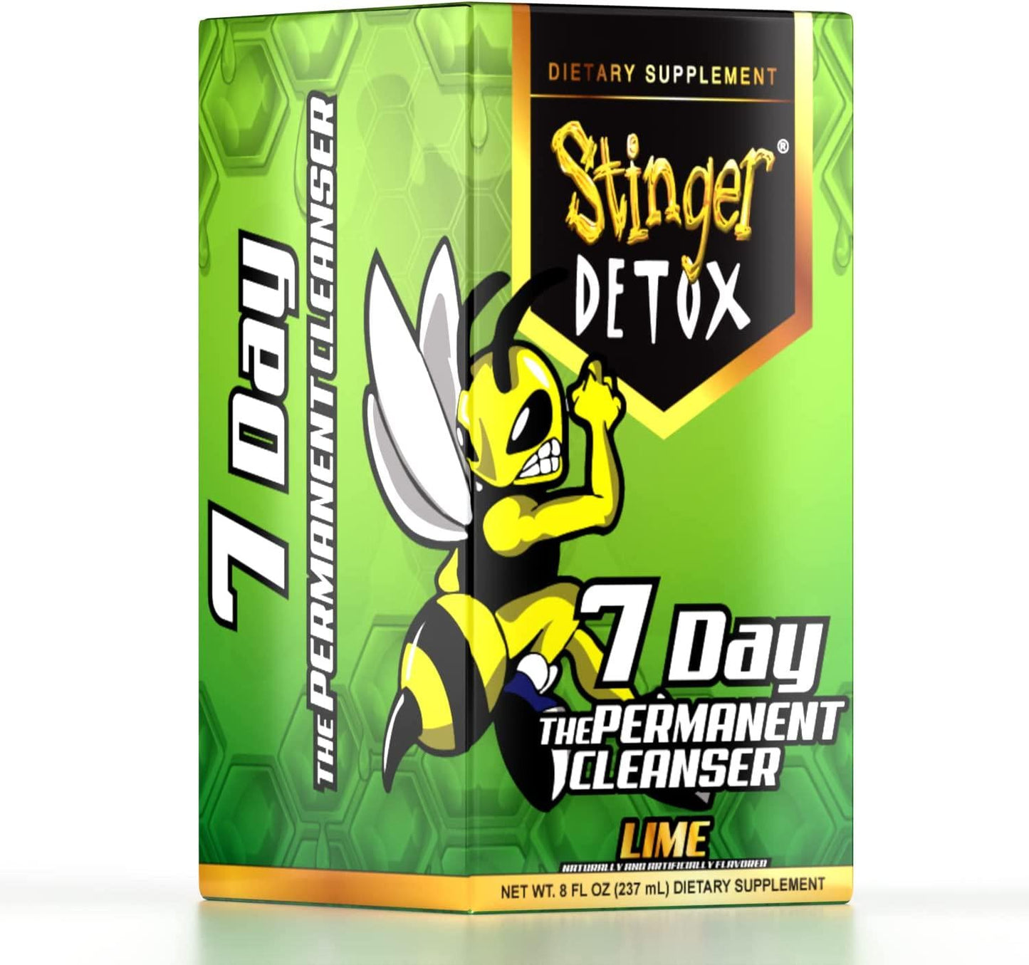 Stinger Detox 7-Day Permanent Drink Lime Flavor 8 FL OZ