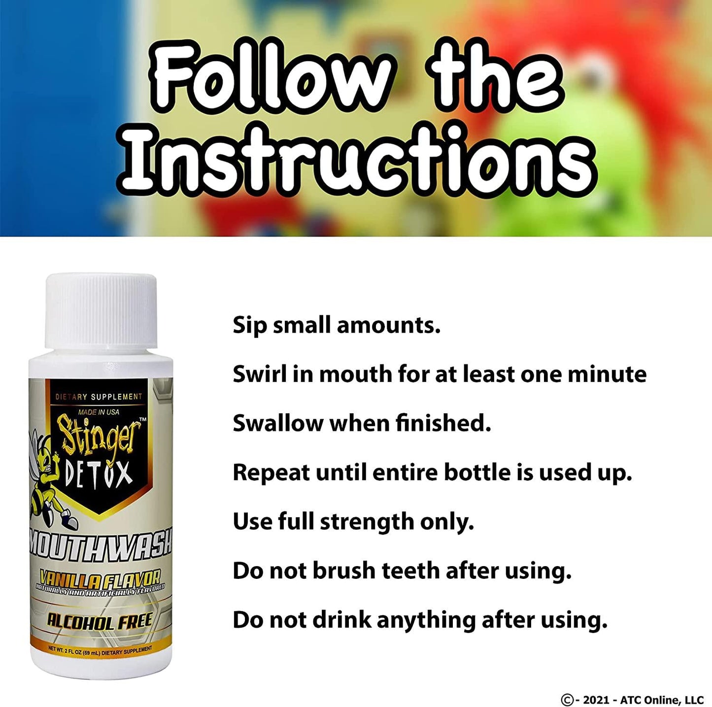 Stinger Detox Mouthwash Saliva Kit - Same Day Cleansing Oral Mouth Wash to Rid Saliva of of Toxin - Pass Toxic Products Detoxifying Your Saliva - Rinse Mouth and Cleanse Your Saliva.