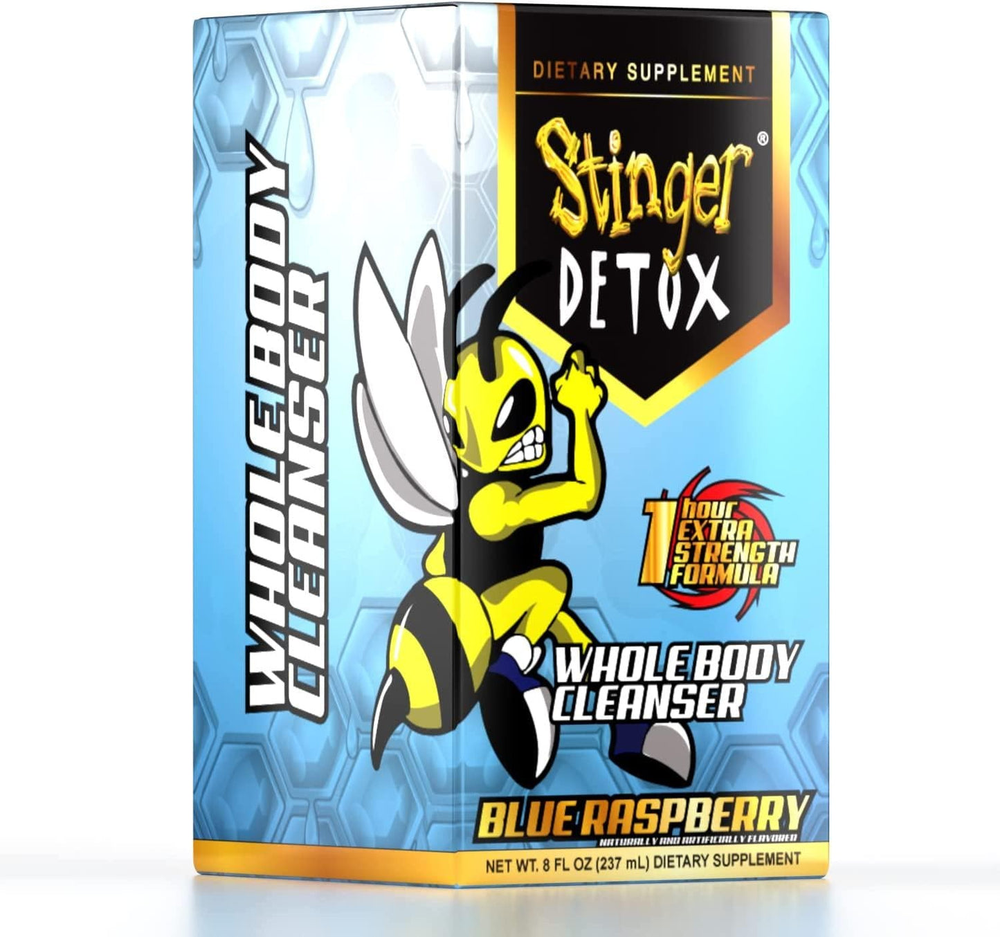Stinger Detox Whole Body Cleanser 1 Hour Extra Strength Drink Blue Raspberry 8 FL OZ