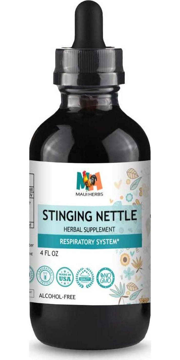 Stinging Nettle Tincture 4 FL OZ Alcohol-Free Liquid Extract, Organic Stinging Nettle Leaf and Root (Urtica Dioica)