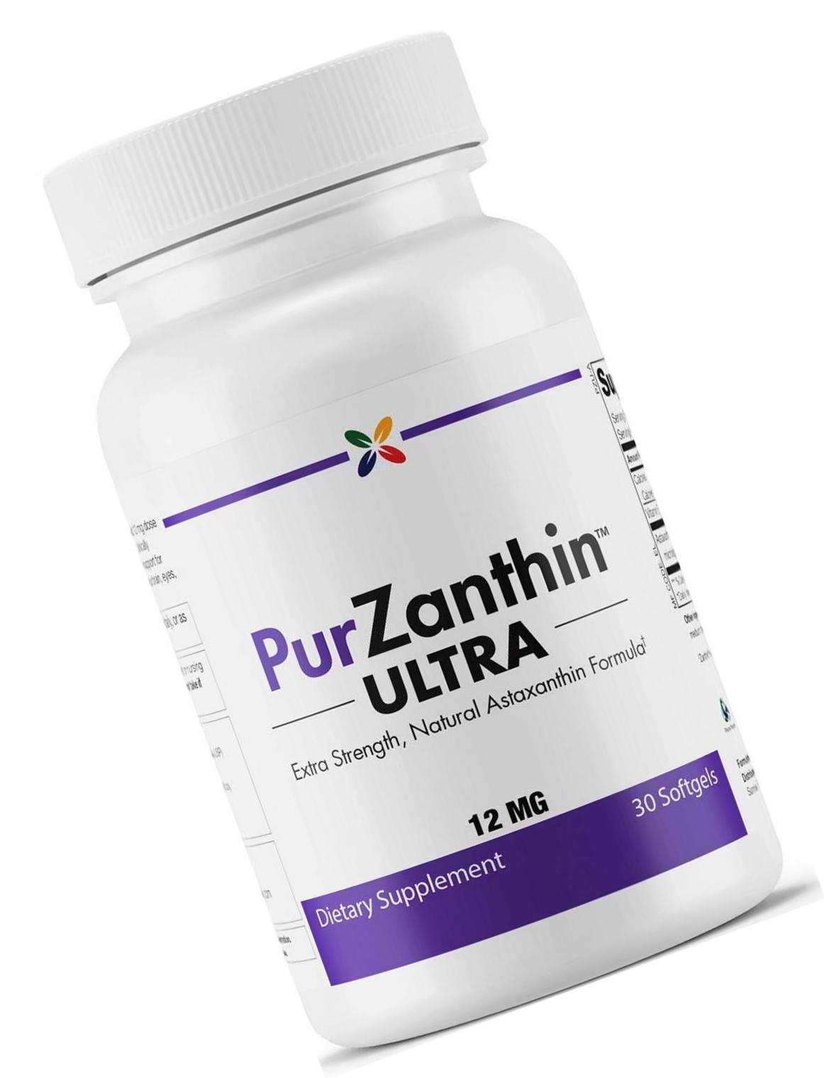 Stop Aging Now PurZanthin Ultra Natural Astaxanthin 12 MG Softgels (1 Pack)