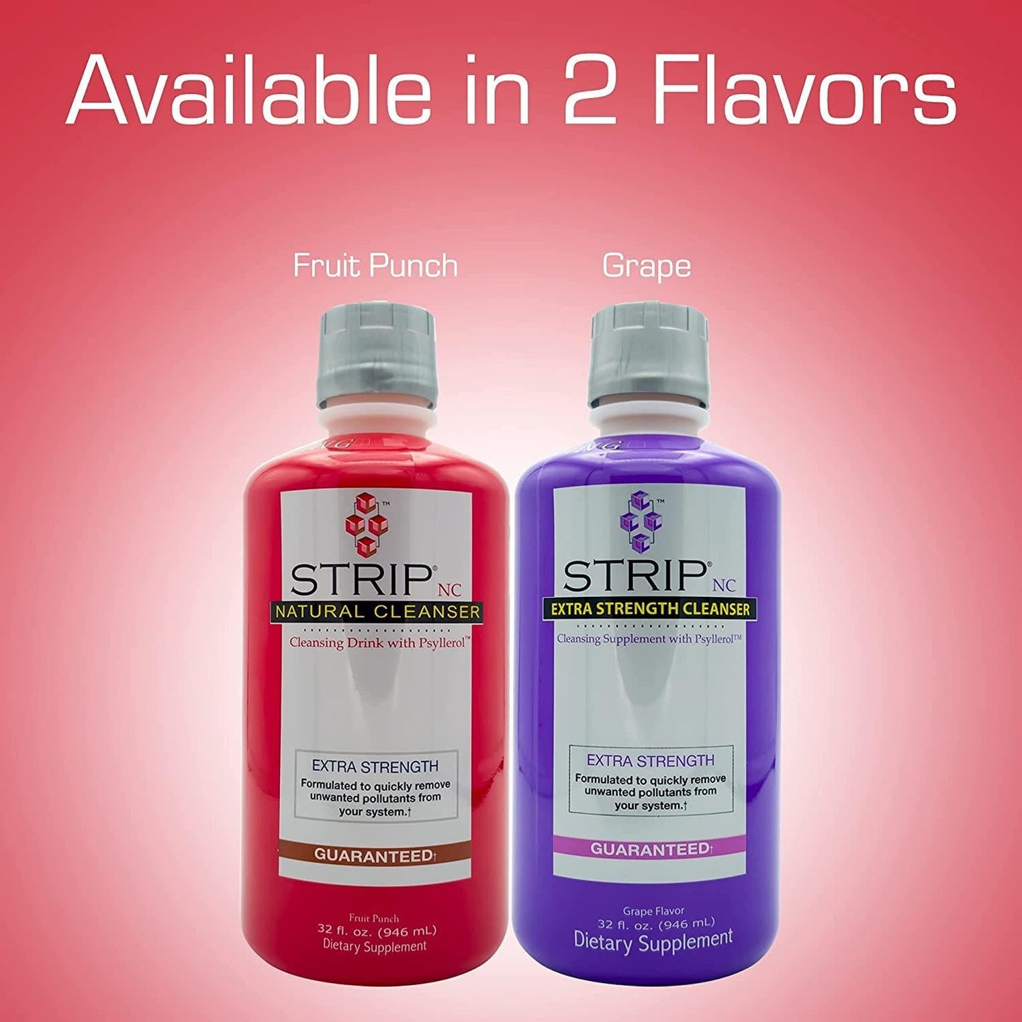 Strip Detox Drink, Extra Strength Cleansing - Potent Deep System Cleanser Fruit Punch Flavor (32 oz) 2 Pack