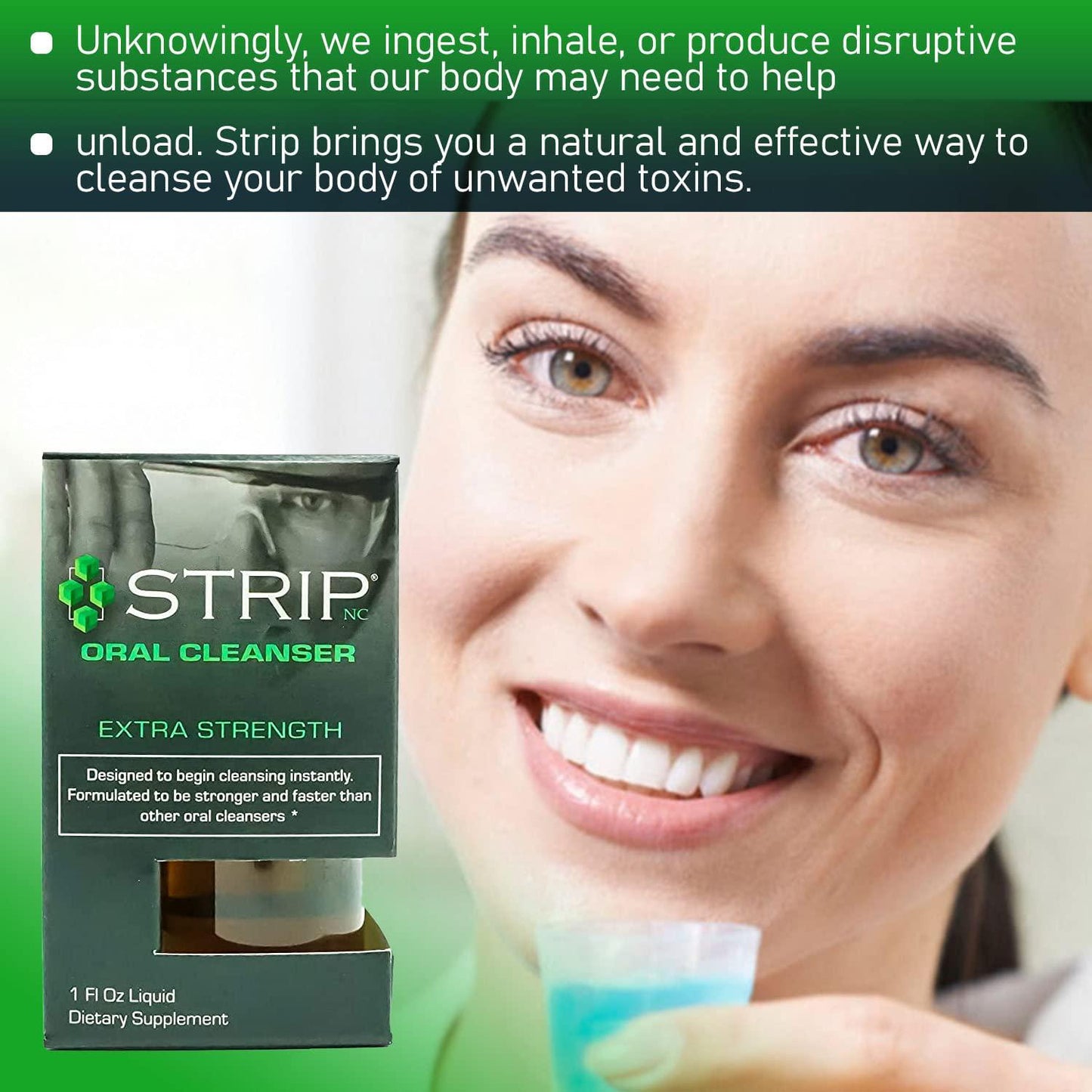 Strip Detox Oral Cleanser Extra Strength Instant Cleansing -Potent Deep System Cleanser - Formulated to Be Stronger and Faster Than Other Oral Cleansers (1 oz)