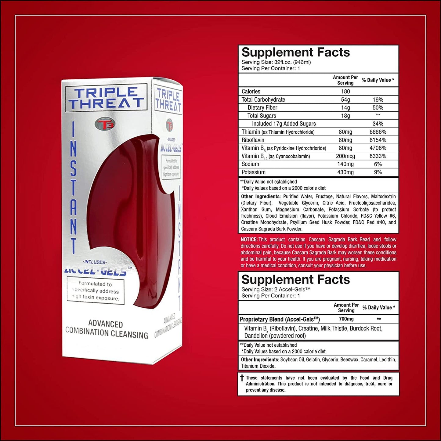 Strip Triple Threat Instant Detox with Accel-Gels Included- Cleanse to detoxify Today's toxins and Clean Your System Naturally.