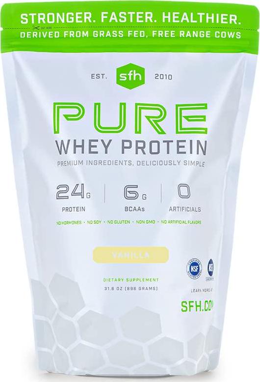 Stronger Faster Healthier, Whey Protein Pure Vanilla, 31.6 Ounce