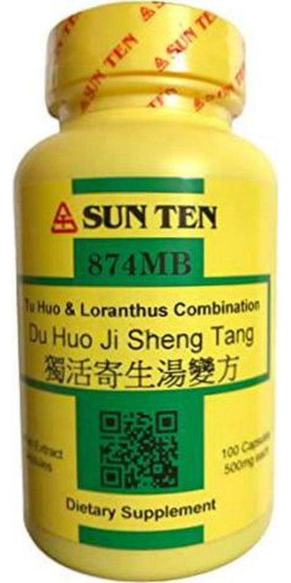 Sun Ten-Du Huo Ji Sheng Tang (Tu-huo and Loranthus-Vaeicum Combination), 100 Capsules/獨活寄生湯