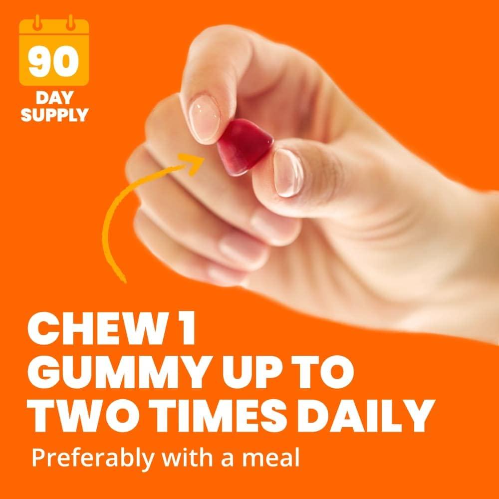 Sundown Apple Cider Vinegar Gummies, Supports Energy Metabolism, Raspberry Pomegranate Flavored, 90 Ct