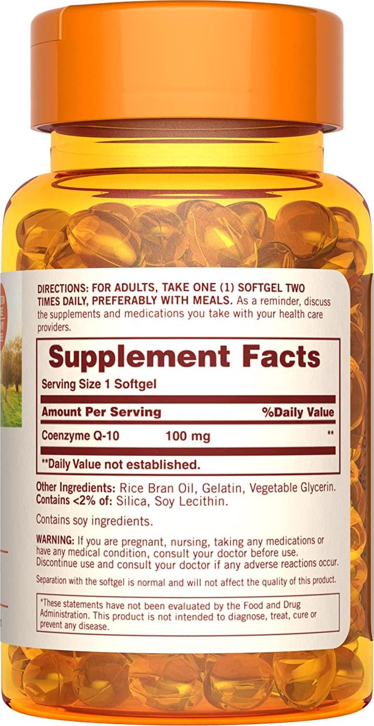 Sundown Co Q-10 100 Mg Softgels, 40 Count
