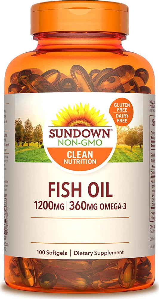 Sundown Naturals Fish Oil 1200 Mg With Natural Omega-3 Softgels 90 Soft Gels (Pack Of 2)