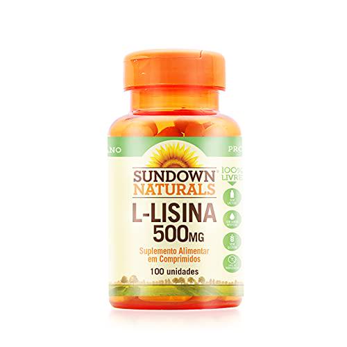 Sundown Naturals L-Lysine 500 mg Essential Amino Acids, 100 Tablets (Packaging May Vary)