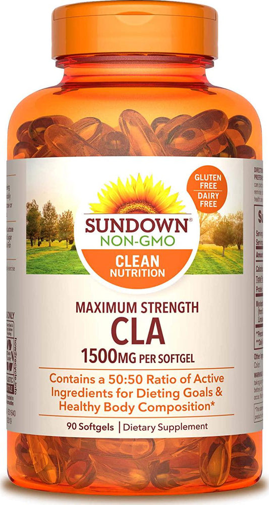 Sundown Naturals Maximum Strength CLA 1500 mg, 90 Softgels