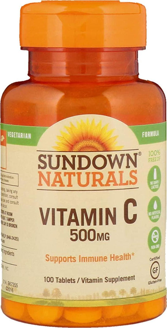 Sundown Vitamin C 500 mg Tablets 100 Tablets (Pack of 2)