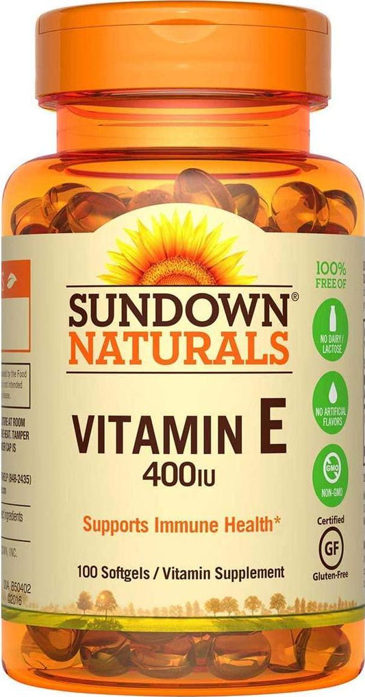 Sundown Vitamin E 400 IU Softgels DL-Alpha 100 Soft Gels (Pack of 2)