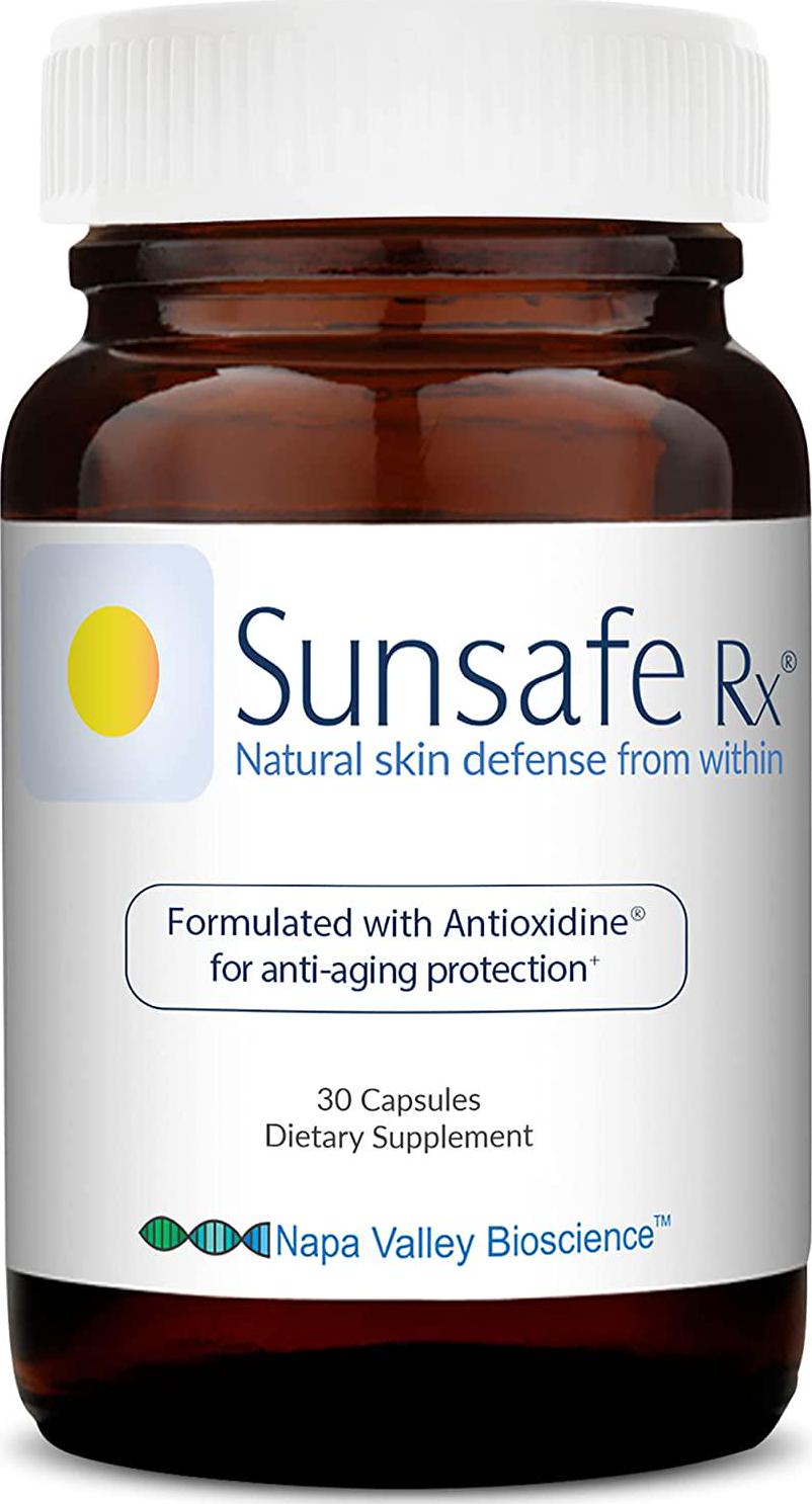 Sunsafe Rx Capsules - Natural, Healthy, Anti-Aging Nutritional Supplement with Antioxidants That Protect Your Skin and Eyes (30 Capsules)