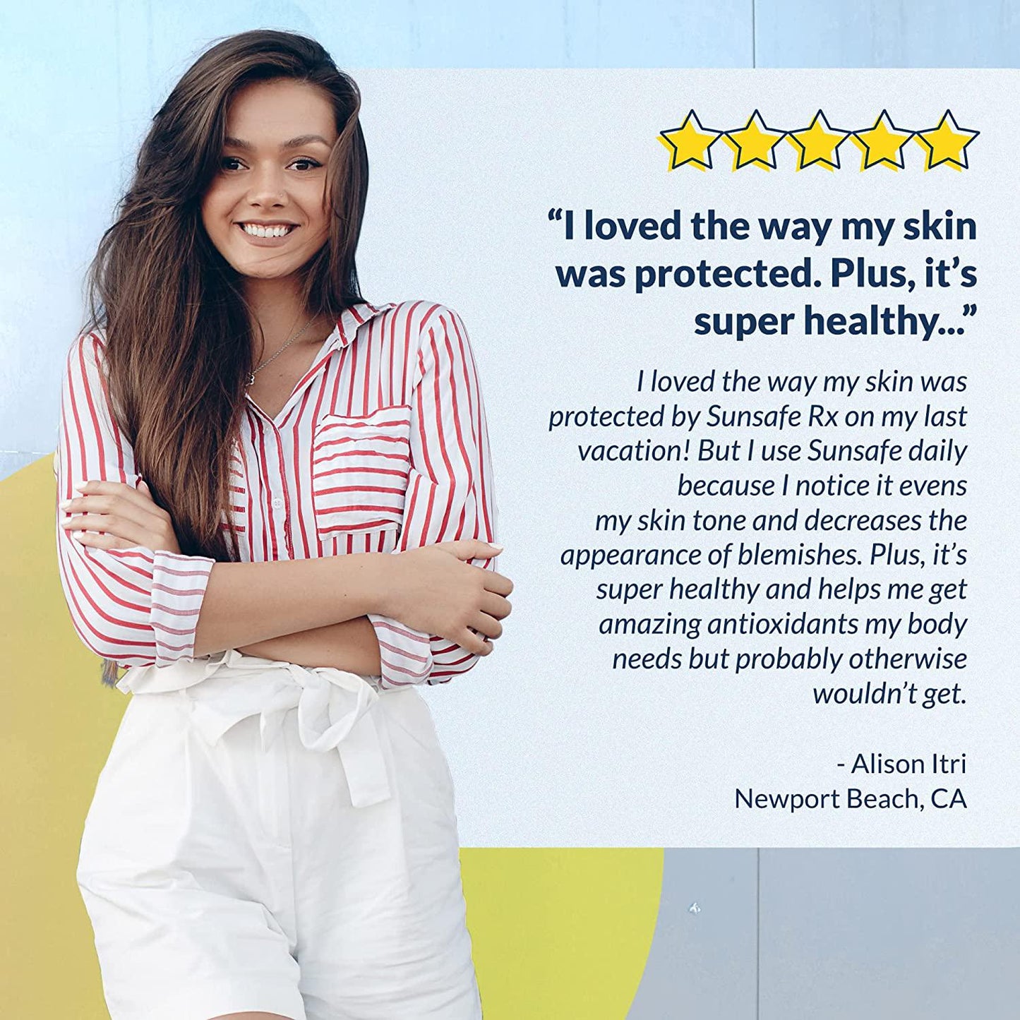 Sunsafe Rx Capsules - Natural, Healthy, Anti-Aging Nutritional Supplement with Antioxidants That Protect Your Skin and Eyes (30 Capsules)