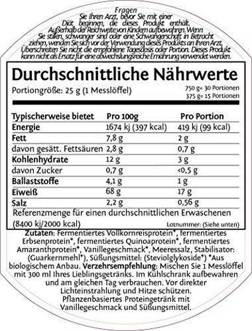 Sunwarrior, Classic Plus Vanilla, 750 Gram