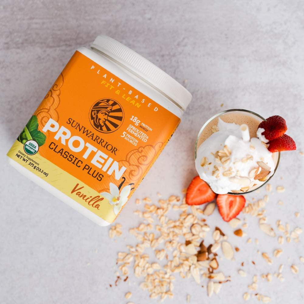 Sunwarrior Organic Classic Plus Vanilla Protein Powder 375 g, Vanilla 375 grams