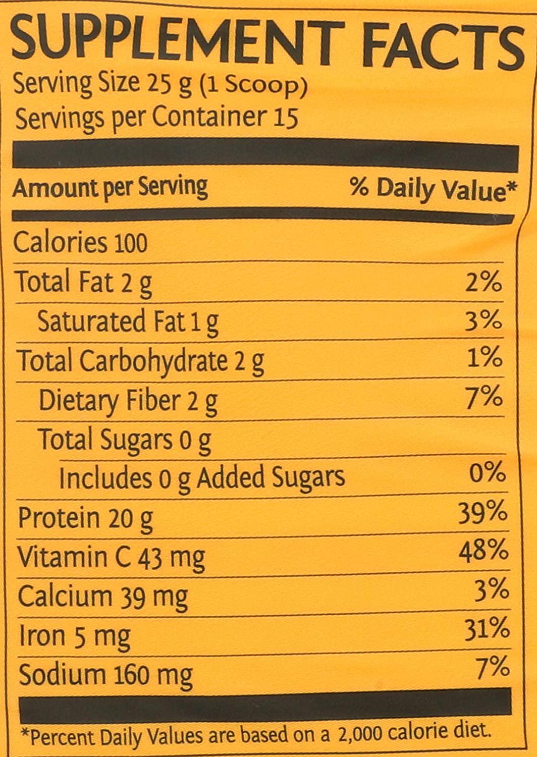 Sunwarrior Organic Classic Plus Natural Protein Powder 375 g, Natural 375 grams