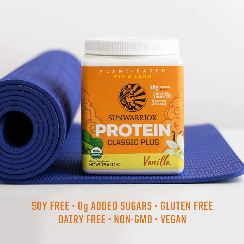 Sunwarrior Organic Classic Plus Vanilla Protein Powder 375 g, Vanilla 375 grams