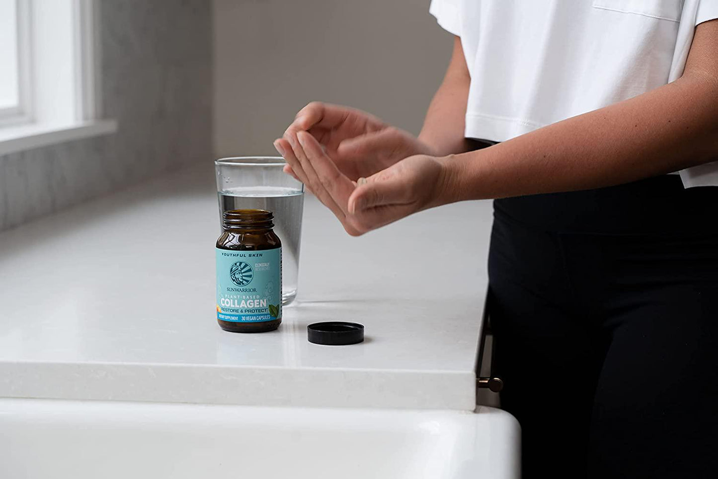 Sunwarrior Plant-Based Vegan Collagen Capsules - 30 Count