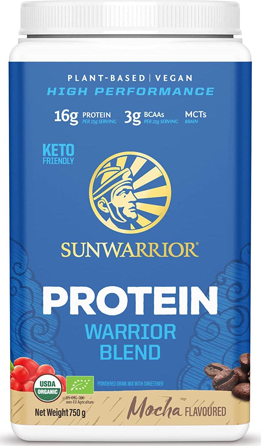 Sunwarrior Vegan Warrior Blend with BCAAs and Pea Protein and Vegan Collagen Building Protein Peptides with Hyaluronic Acid and Biotin