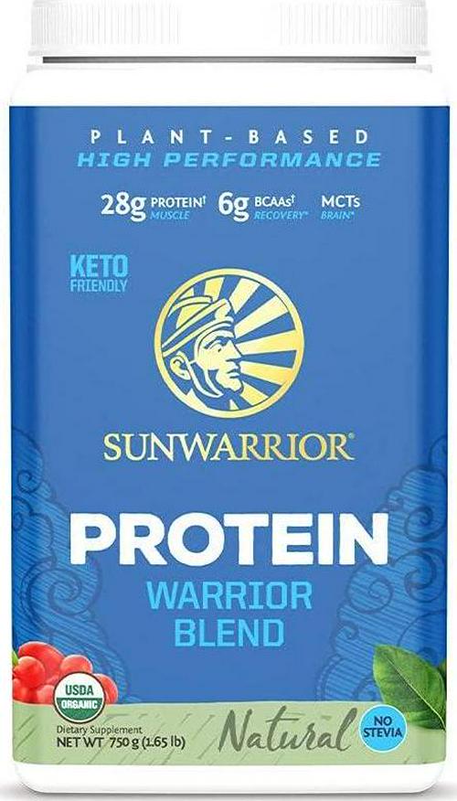 Sunwarrior Vegan Warrior Blend with BCAAs and Pea Protein and Vegan Collagen Building Protein Peptides with Hyaluronic Acid and Biotin