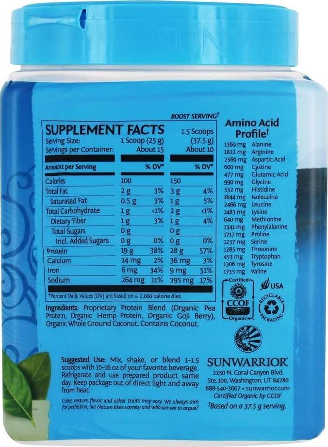 Sunwarrior, Warrior Blend Natural Organic, 13.2 Ounce