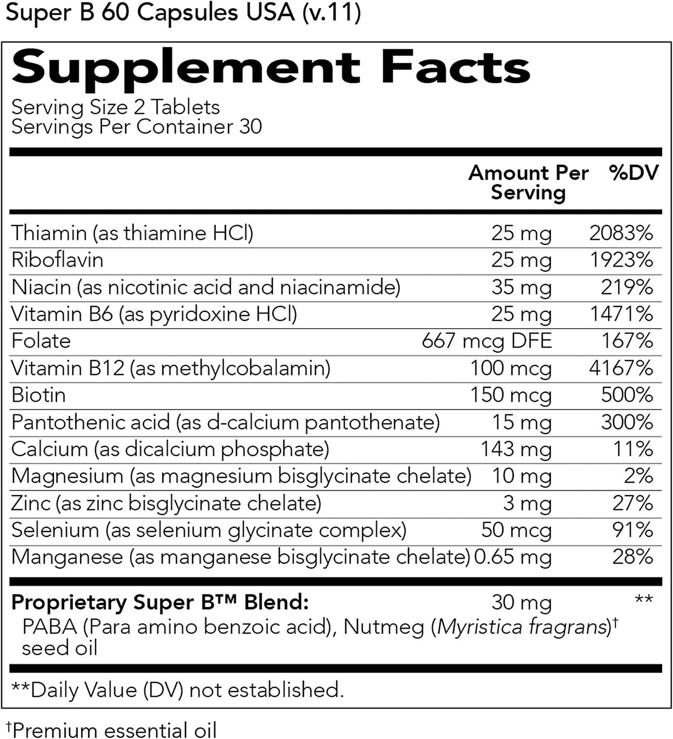 Super B Tablets 60 ct by Young Living Essential Oils