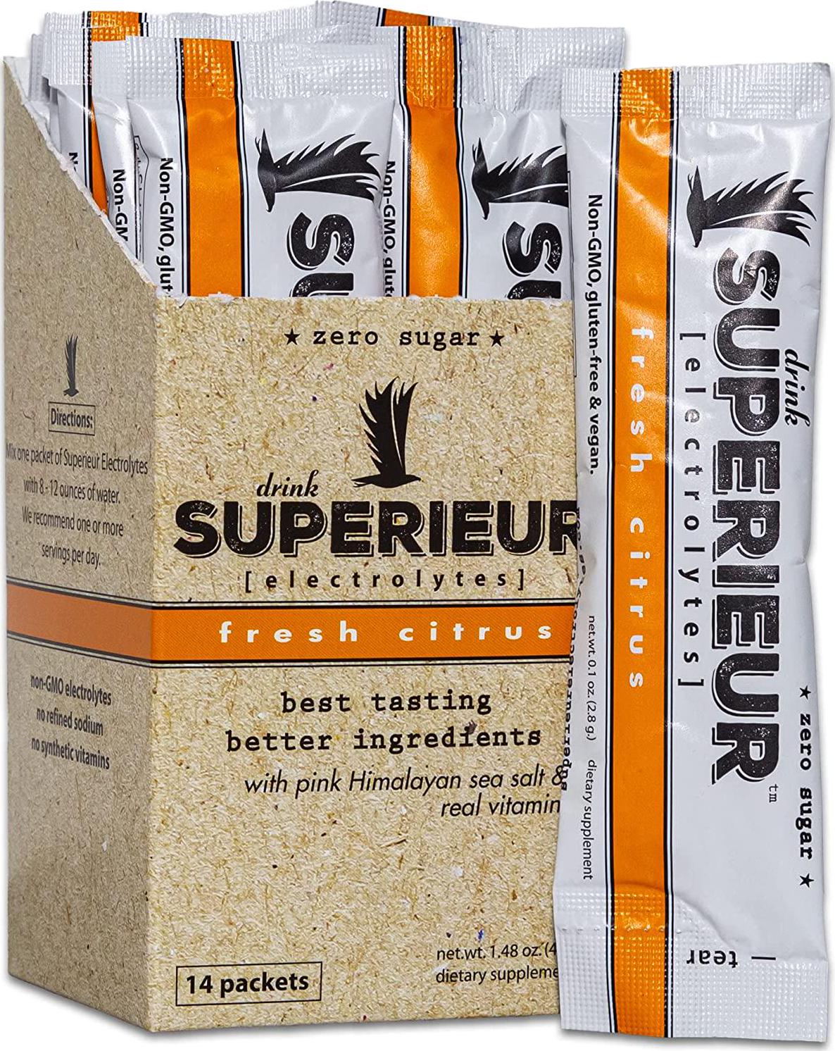 Superieur Electrolytes - Electrolyte Powder Fresh Citrus - 15 Packet(s)