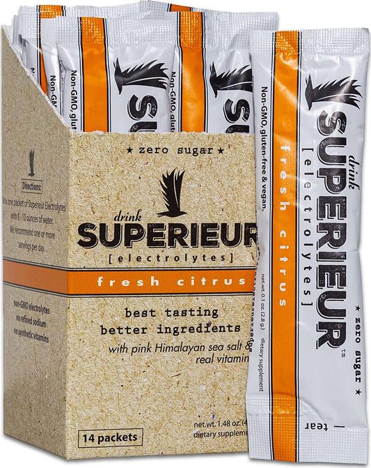 Superieur Electrolytes - Electrolyte Powder Fresh Citrus - 15 Packet(s)