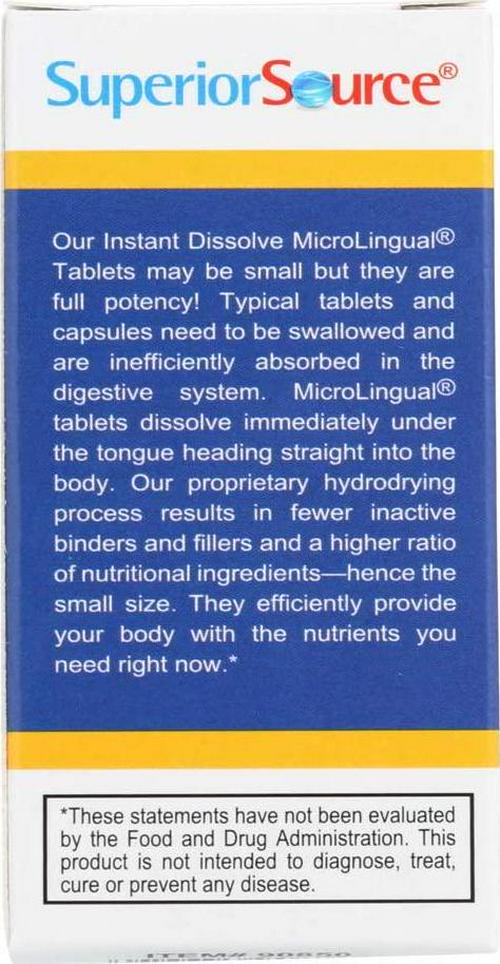Superior Source Vitamin D3 [1000] IU Sublingual Tablets - Vitamin D Supplement Quick Dissolve Melts - 100 Count
