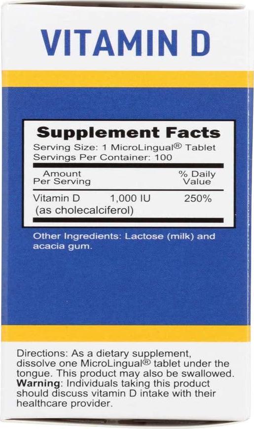 Superior Source Vitamin D3 [1000] IU Sublingual Tablets - Vitamin D Supplement Quick Dissolve Melts - 100 Count