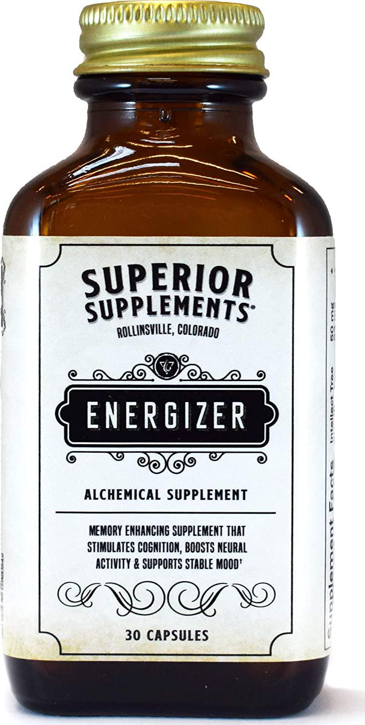 Superior Supplements Energizer Nootropic Energy and Focus Pills - 30 Super Vitamin Capsules - Enhanced Brain Stimulant, Neuro Booster, Increase Focus and Clarity