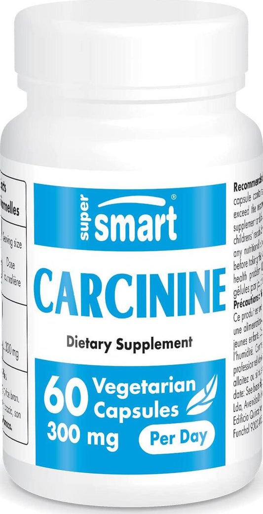 Supersmart - Carcinine 300 mg Per Day - Innovative Form of Carnosine - Anti Aging and Antioxidant Supplement | Non-GMO and Gluten Free - 60 Vegetarian Capsules