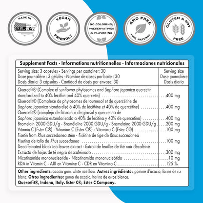 Supersmart - Senolytic Complex - Anti Aging Supplement - Support Self-Destruction of Senescent Cells Related to Aging as Cognitive Decline or Chronic Inflammation | Non-GMO - 90 Vegetarian Capsules