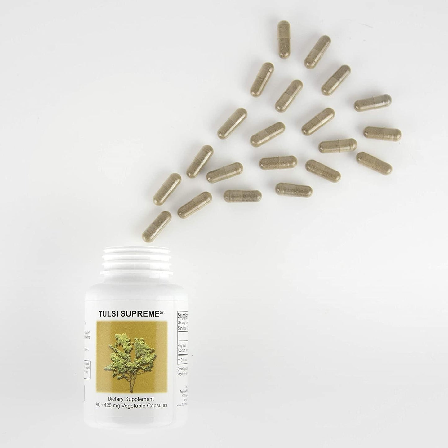 Supreme Nutrition Tulsi Supreme, Organic Holy Basil Capsules with Adaptogenic Herbs for Stress Relief, Adrenal Support, Immune Support, 90 Vegetable Capsules