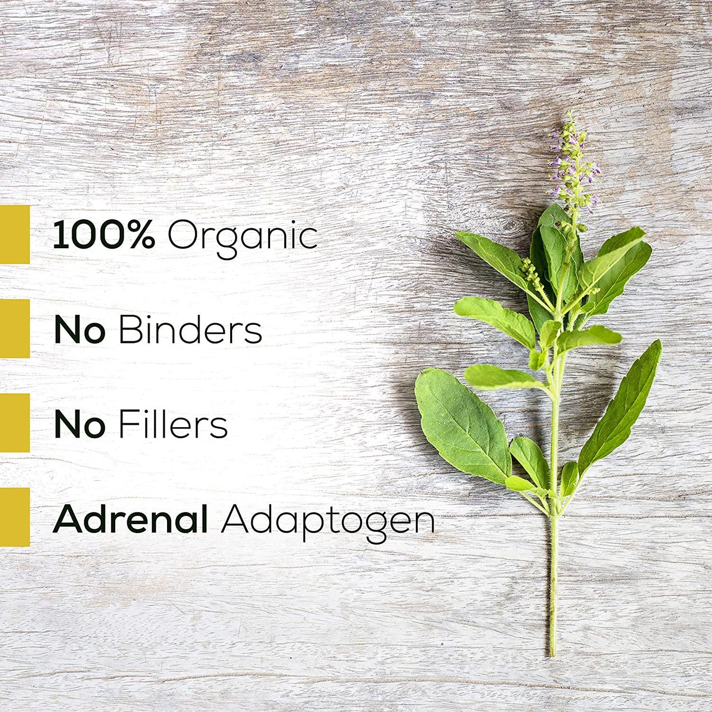 Supreme Nutrition Tulsi Supreme, Organic Holy Basil Capsules with Adaptogenic Herbs for Stress Relief, Adrenal Support, Immune Support, 90 Vegetable Capsules