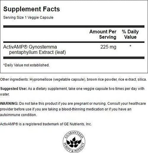 Swanson Activamp Amp-K Stimulator 225 Milligrams 60 Veg Capsules