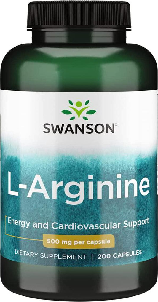 Swanson Amino Acid L-Arginine 500 Milligrams 200 Capsules