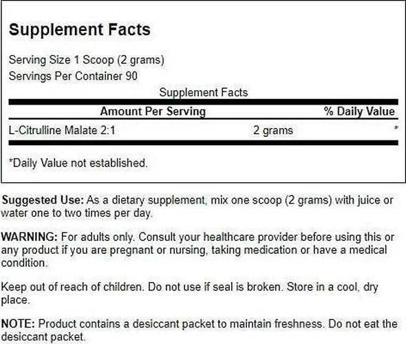 Swanson Amino Acid L-Citrulline Malate Complex 6.35 Ounce (180 g) Pwdr
