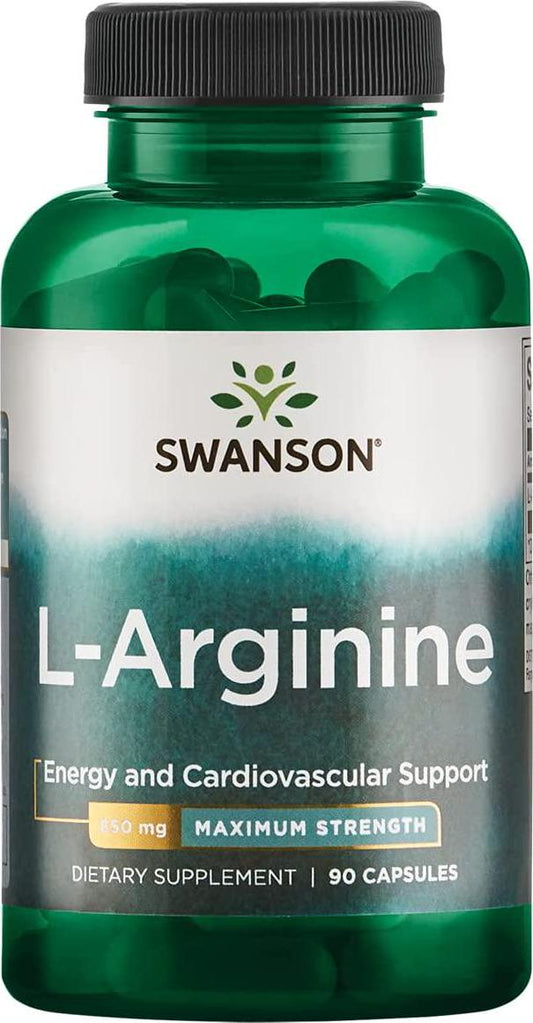Swanson Amino Acid Super-Strength L-Arginine 850 Milligrams 90 Capsules