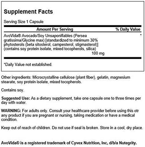 Swanson Avovida 100 Milligrams 60 Capsules